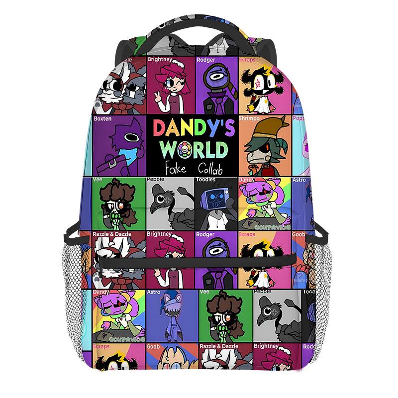 Dandy's World Kids Backpack DIY Cute Printed Student Bookbag Double Shoulder Bag for Children
