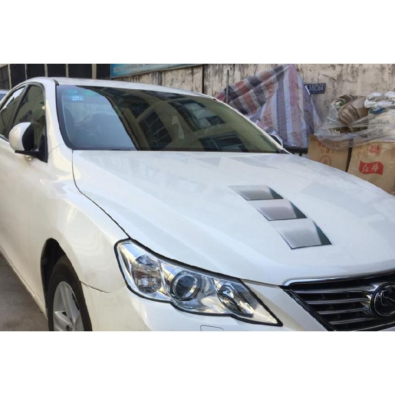 1Pc 3D Fake Vents Decorative Outlet Side Hood Vents Sticker For Auto Car Vehicle