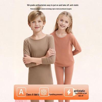 Set Leggings Termici Bayer in Pile di Cashmere a Doppio Lato per Bambini