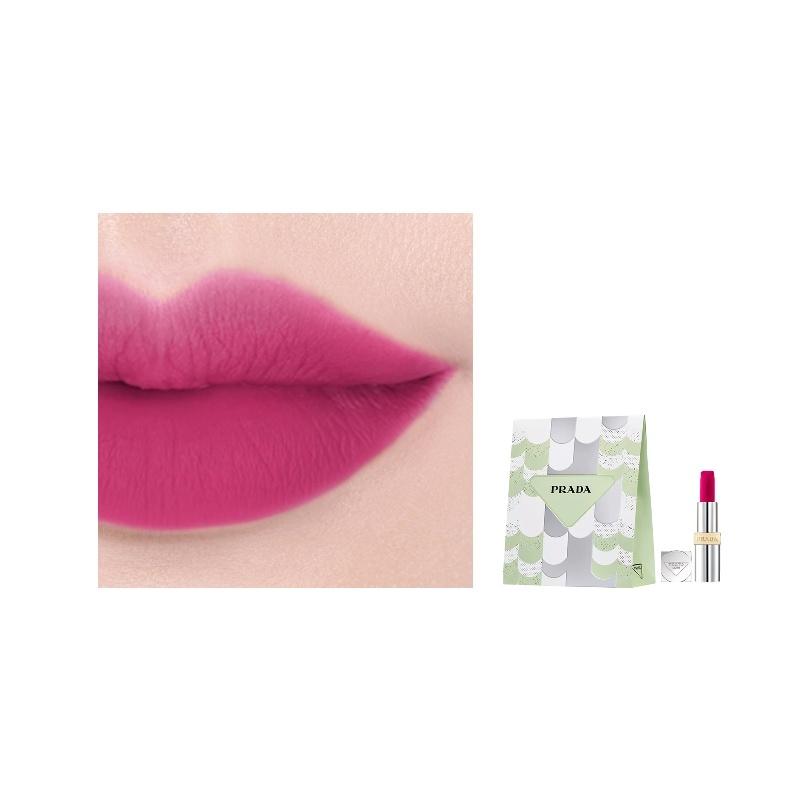 Prada Matte lipstick, ultimate color, lightweight lipstick, imited edition gift bag, matte, easy to apply color, #P55 sharp powder 3.8g