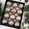 Vintage 8CM Weihnachtsbaumschmuck-Set - Retro Hängende Kugeln für die Innenraum-Urlaubsdekoration