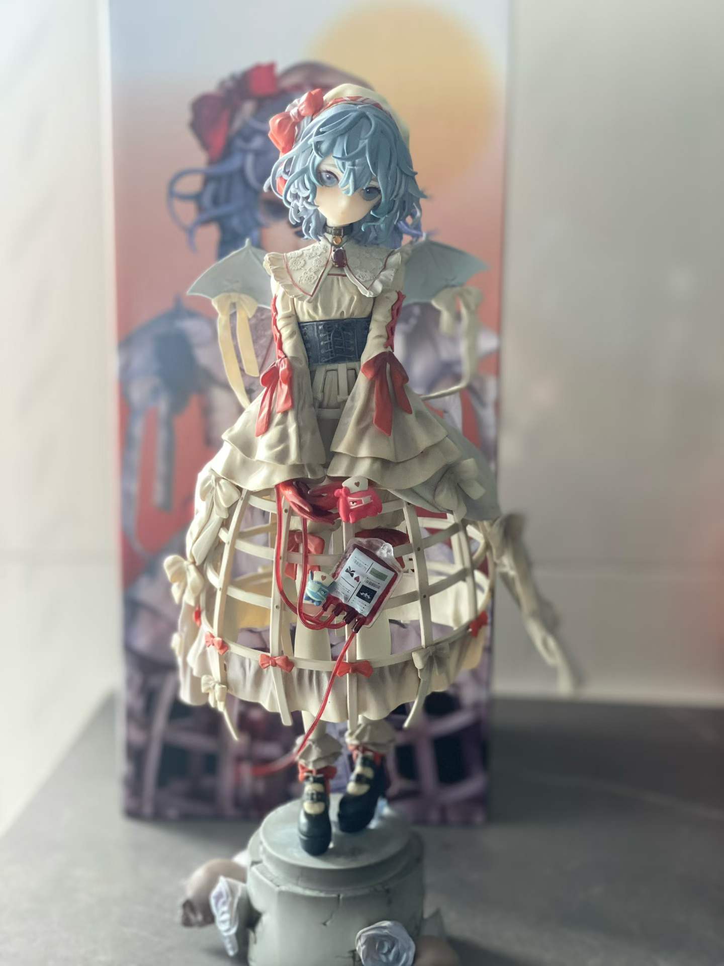 Touhou Project Remilia Scarlet Gothic Nurse Figure Anime Action Figure 25cm/9.84Inch Can Move PVC Collection Model Toy Gift No box