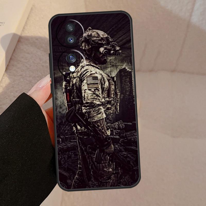 Military Army Special Forces For Honor Magic 7 5 6 8 Pro Case For Honor 200 400 50 70 90 Lite X8b X8c X9a X9b X9c X9d Win