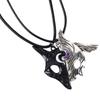 1 Pair Mysterious Splicing Pendant Jewelry Asymmetric Sheep Wolf Mask Necklace