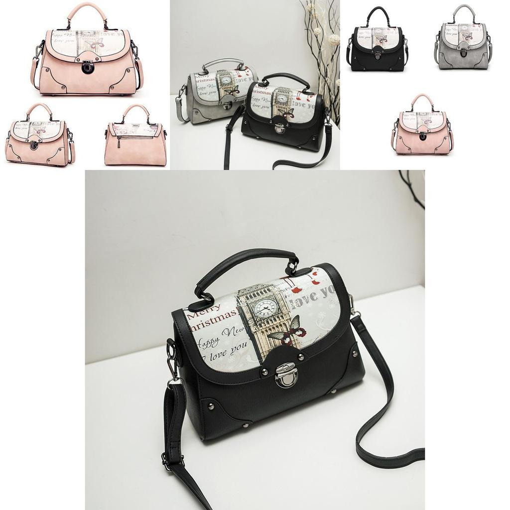 Luxurious European And American Fashion Large Handbag Shoulder Bag With Retro Printing