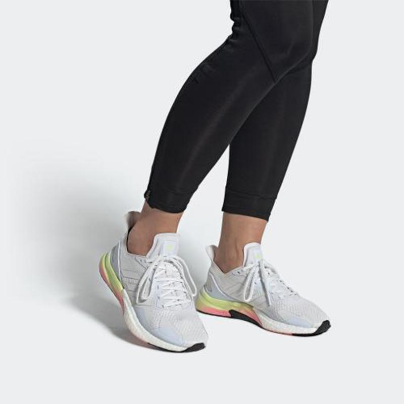 Adidas X9000L3 Comfortable Fashionable Fabric Shock Absorbing Non-Slip Breathable Low-Top Casual Running Shoes Women Sneaker White Pink Yellow FY2349