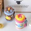 New Portable Double Drink Coffee Cup with Lifting Rope High Value Straw Cup Ceramic Inner Tank Gift Thermos Cup