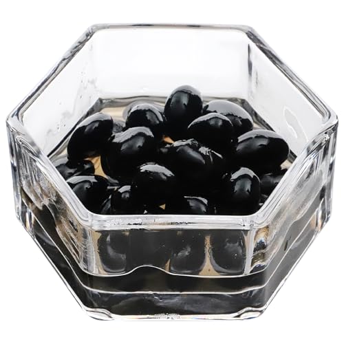 Toyo Sasaki Glass Amuse-bouche Dessert Cups, Flower Ornament Tray, Large, Set of 6, Trinket Container, Plate, TS44047