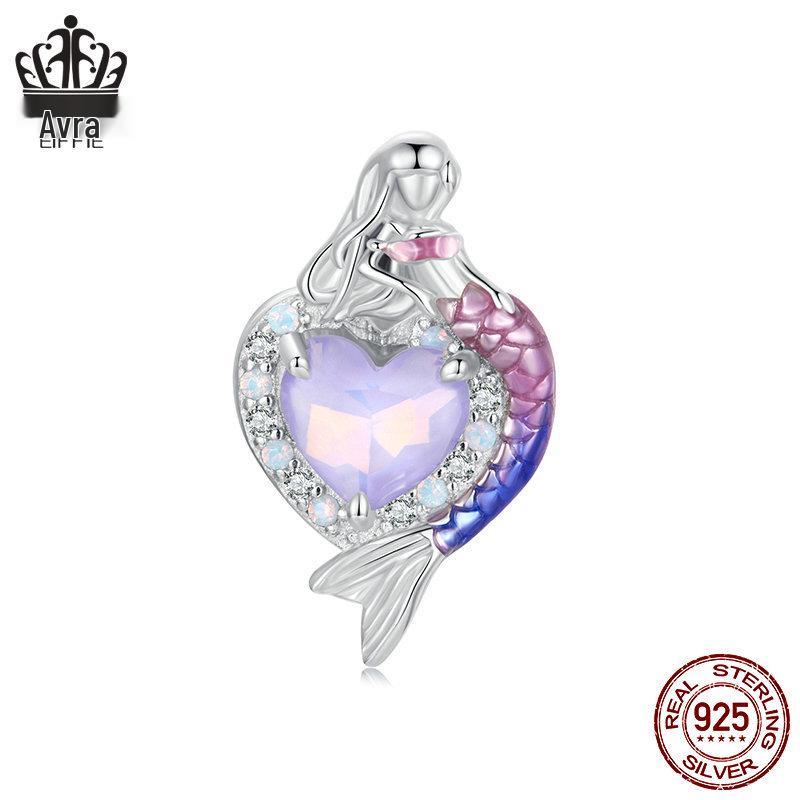 Avle Ocean Mermaid Series Beaded S925 Sterling Silver DIY Bracelet Jewelry.