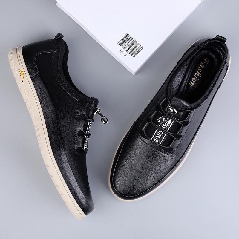 Men's Leather Shoes Spring Summer 2025 New Trendy All-match Comfy Casual Men Shoes Lightweight Sneakers Flats Shoes Size 37-45