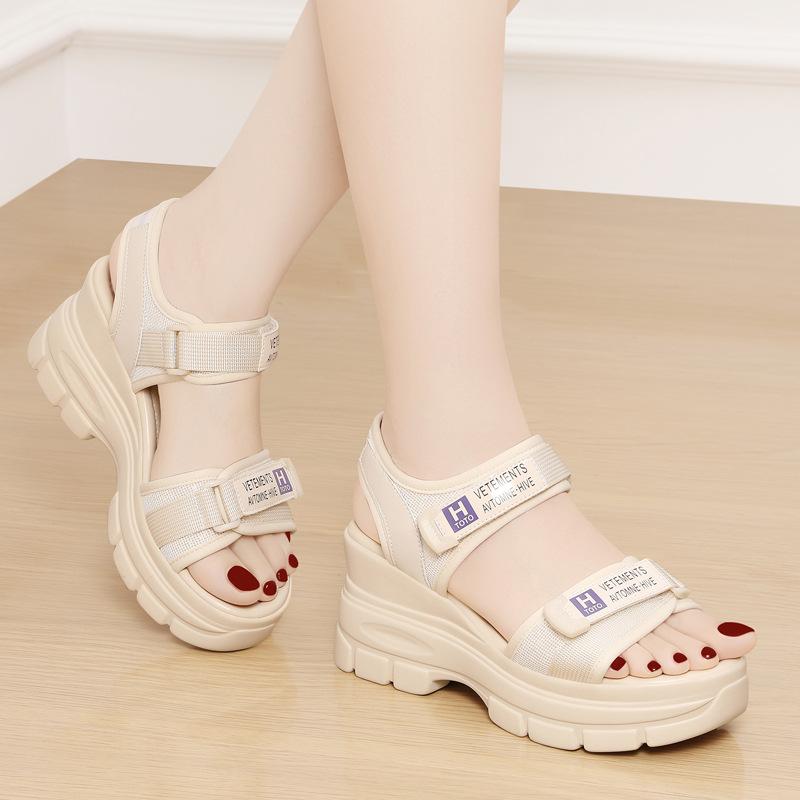 Sportsandalen Dames Zomer Nieuw Klittenband Platform Romeins Veelzijdig Mode Casual Comfortabel Damesschoenen