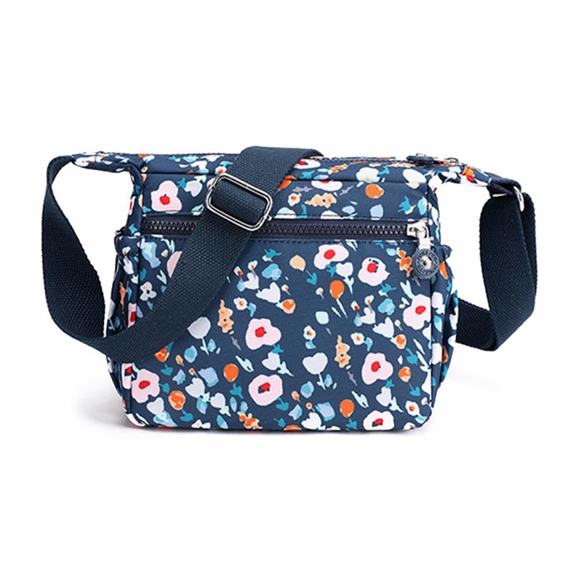 2025 New Fashion Nylon Printed Messenger Bag Large-capacity Multi-layered Flower Shoulder Bag Casual Joker Ladies Crossbody Bag