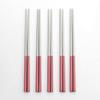 Color Table Chopsticks 5-Piece Set Stainless Steel Housewarming Gift Pink