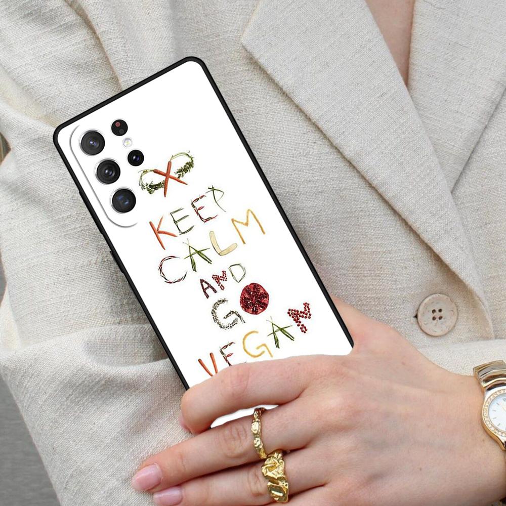Eat Fruit Not Friends Vegan Cell Phone Case for Samsung Galaxy S26 Ultra S25 S24 S23 S22 S21 S20 Note10 Cover