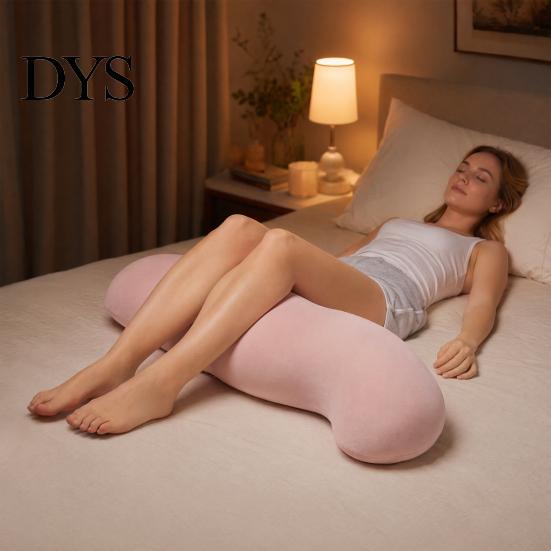 Ergonomisches Schwangerschaftskissen Langes Kuschelkissen, Ganzkörper mit abnehmbarem waschbarem Bezug, Seitenschläferkissen Stütze Beinrolle für Schläfer