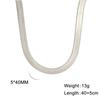 Simple Snake Chain Gold Necklace Unisex Fashion Jewelry Popular Collarbone Chain
