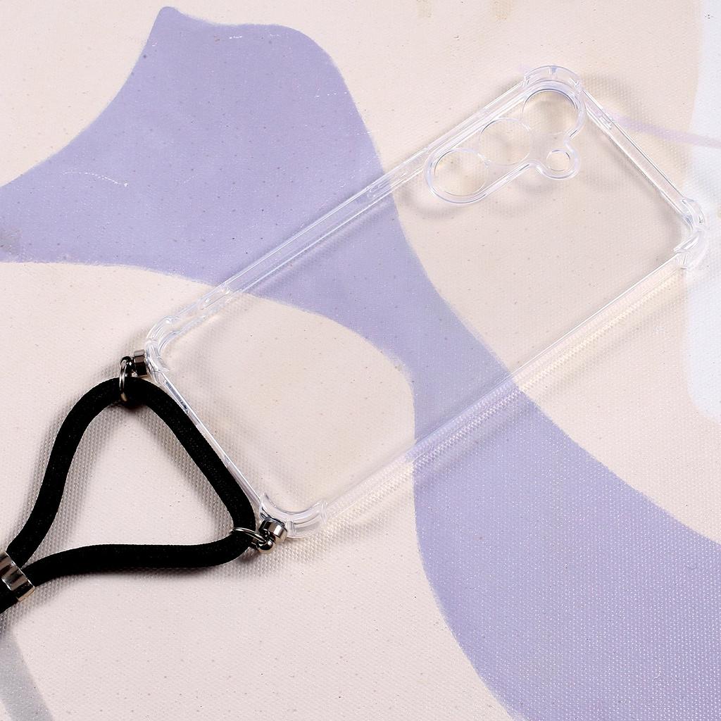 For Samsung Galaxy S26+ Case Reinforced Corner TPU Clear Phone Cover with Lanyard
