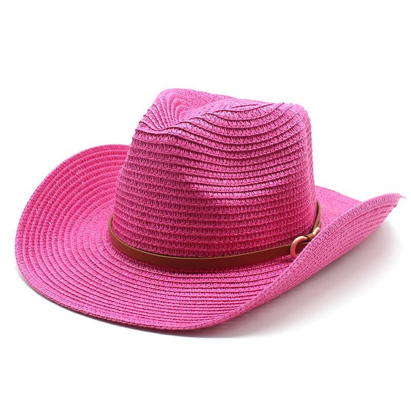 Western Cowboy Hat British Jazz Lady Big Eaves Mountaineering Hat Summer Knitted Cool Hat Internet Celebrity
