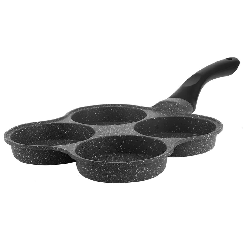 NonStick Aluminum 4Hole Pancake Omelet Eggs Pan Frying Pot Breakfast Maker Kitchen Utensil