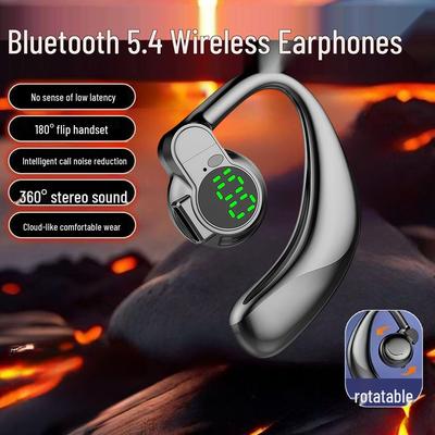 S03 Waterproof Bluetooth 5.4 Headphones - Ultra-long Battery, Rotatable Stereo Sound, Noise-Cancelling, Wireless Ear Hooks
