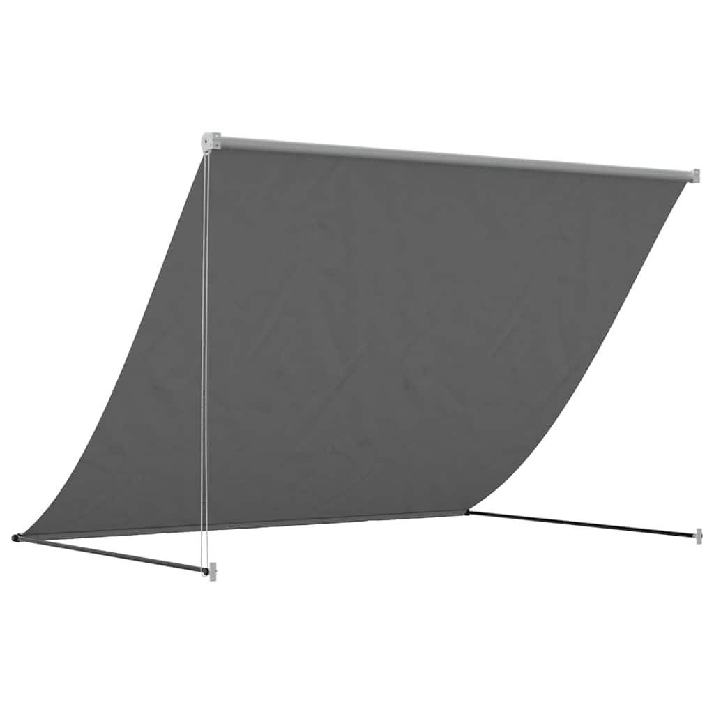 Retractable Awning Anthracite 200 X 150 Cm Fabric and Steel