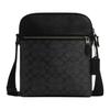 Houston 22 Logo Reißverschluss PVC Umhängetasche Klein Herren Taschen Schwarz Grau CZ398-QBMI5