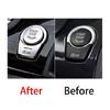 Fit For BMW 7 Series 2009-2015 Matte Silver One-Click Startup Switch Frame Cover