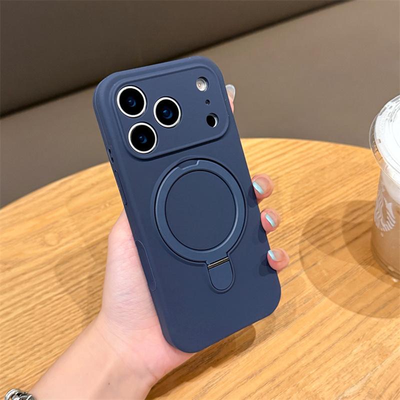 Luxury Liquid Soft Silicone Ring Stand Holder Magnetic For Magsafe Cases For iPhone 17 16 15 14 Plus 13 12 Pro Max 11 Air Cover
