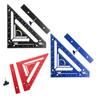 Rafter Square Tool Aluminum Alloy Triangular Ruler Protractor Carpenter Square with Jig Block for Wo