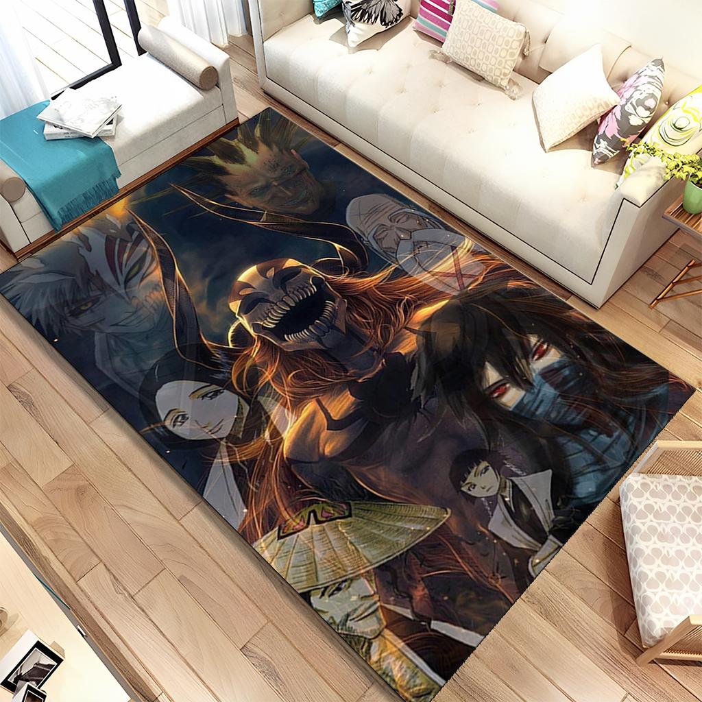 3D Anime Bleach Japan Cartoon Area Rug,Carpet Rug for Home Living Room Bedroom Sofa Doormat Decor,kids Non-slip Floor Mat Gift