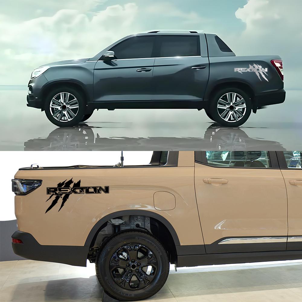 Car Graphics Claw Styling Sticker For Ssangyong KG Rexton Sports Pickup Truck Bed Side Decor Decal Cover Auto Tuning Accessories