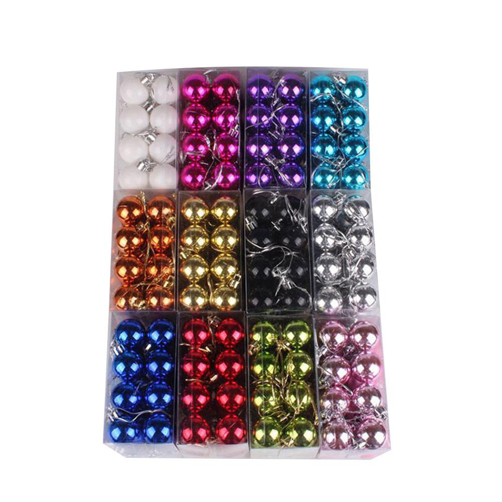 24X Store Julepynt Kuler Tre Julekuler Fest Bryllup Ornament 3cm