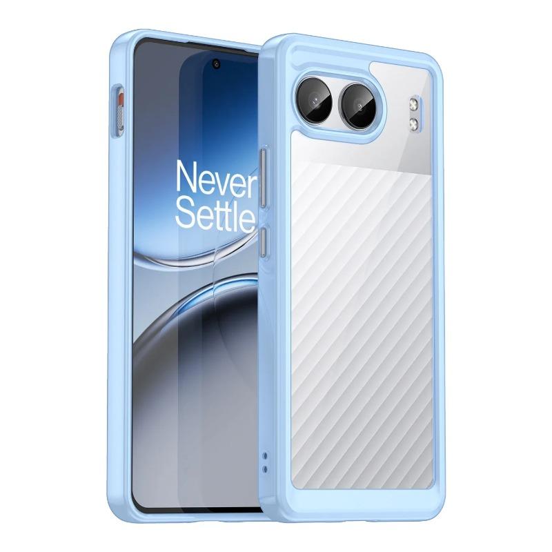 Nárazuvzdorný akrylový průhledný kryt na telefon pro OnePlus Nord 4 Barevný rámeček Tvrdý zadní kryt pro OnePlus Nord CE 4