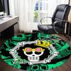 1pc One Piece Skull Office Round Area Rug, Under Office Chairs Bedroom Living Room Home Decor  a1022104