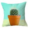 Office Chair Cushion Home Pillow Case Ins Plush Printed Pillow Case Green Plant Nordic Style Pillow