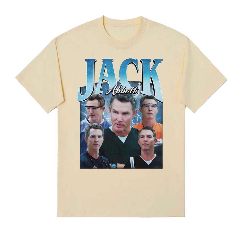 Jack Abbott Image Print Pattern TShirt Jack Abbott Retro Style TShirt Suitable for Both Unisex and Women Streetwear M