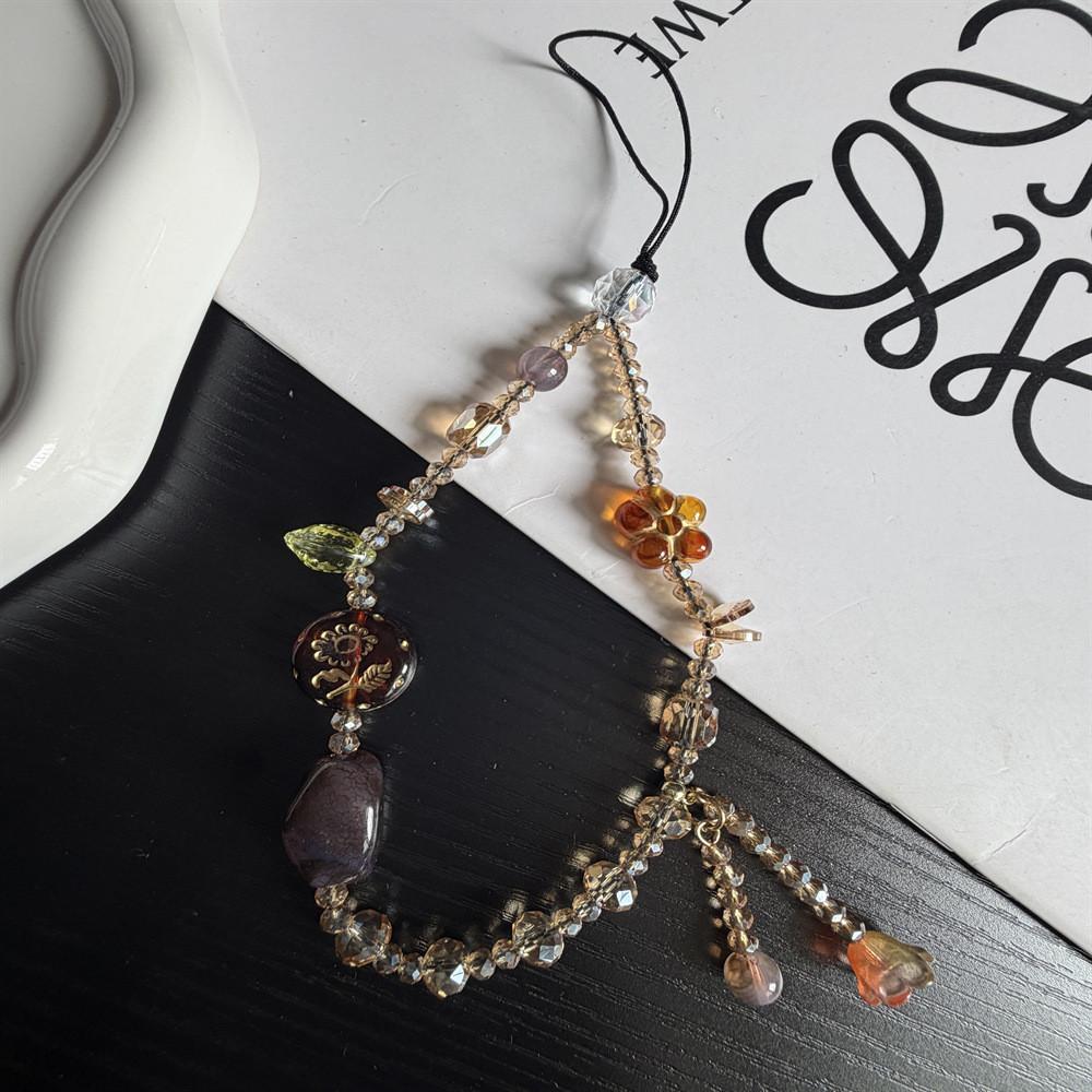 Black Gold Sun Totem Crystal Phone Lanyard With Pvc Cord For Men And Women