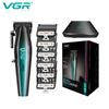 2026 V-270 Tesoura de Empurrar Elétrica Profissional Metal Mecha Vento Corpo Homens com Base Aparador de Cabelo Display Digital LED Cabeça de Óleo Escultura Aparadores Domésticos