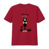 Emily The Strange Cat Red Swirl Print Official Licensed T Shirt for Women vintage Washed Versatile Unisex fashion Breathable