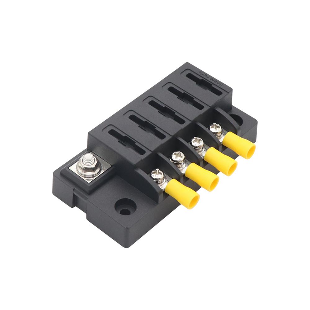 4-Way Compact  Fuse Box with Single Input and 4 Outputs