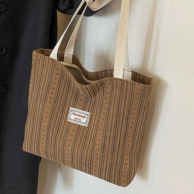 Große Cordtasche Neue Pendler-Tragetasche für Frauen Ins College-Studenten Klasse Ein-Schulter-Handtasche