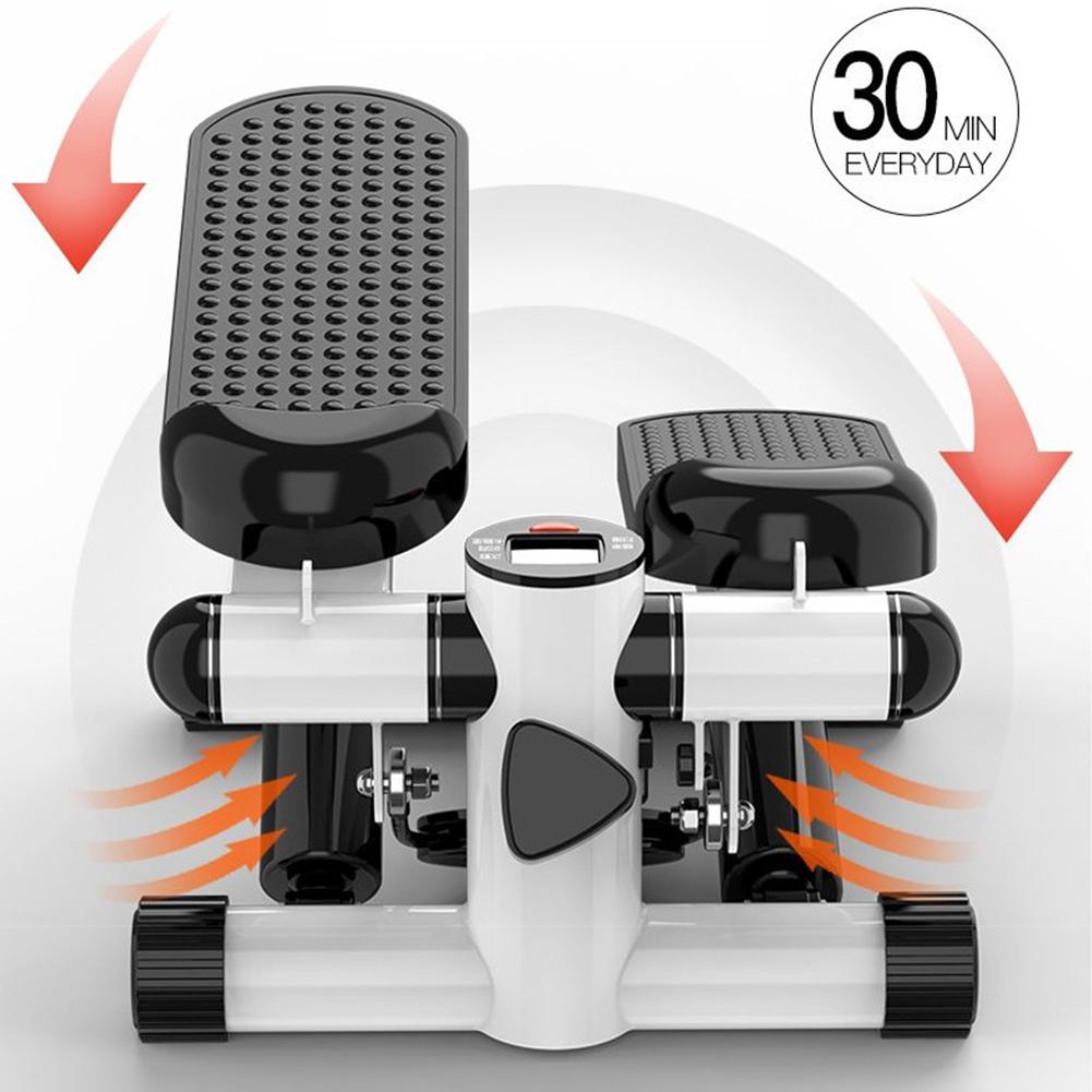 Mini Stepper Pedal Stepper Max 120kg Twist Stepper Machine LED Display Slimming Treadmill with Pull Rope Exercise Equipment
