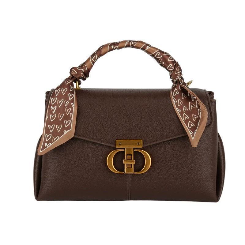 Bag women's niche new retro lock handbag high-end fashion versatile messenger shoulder bag