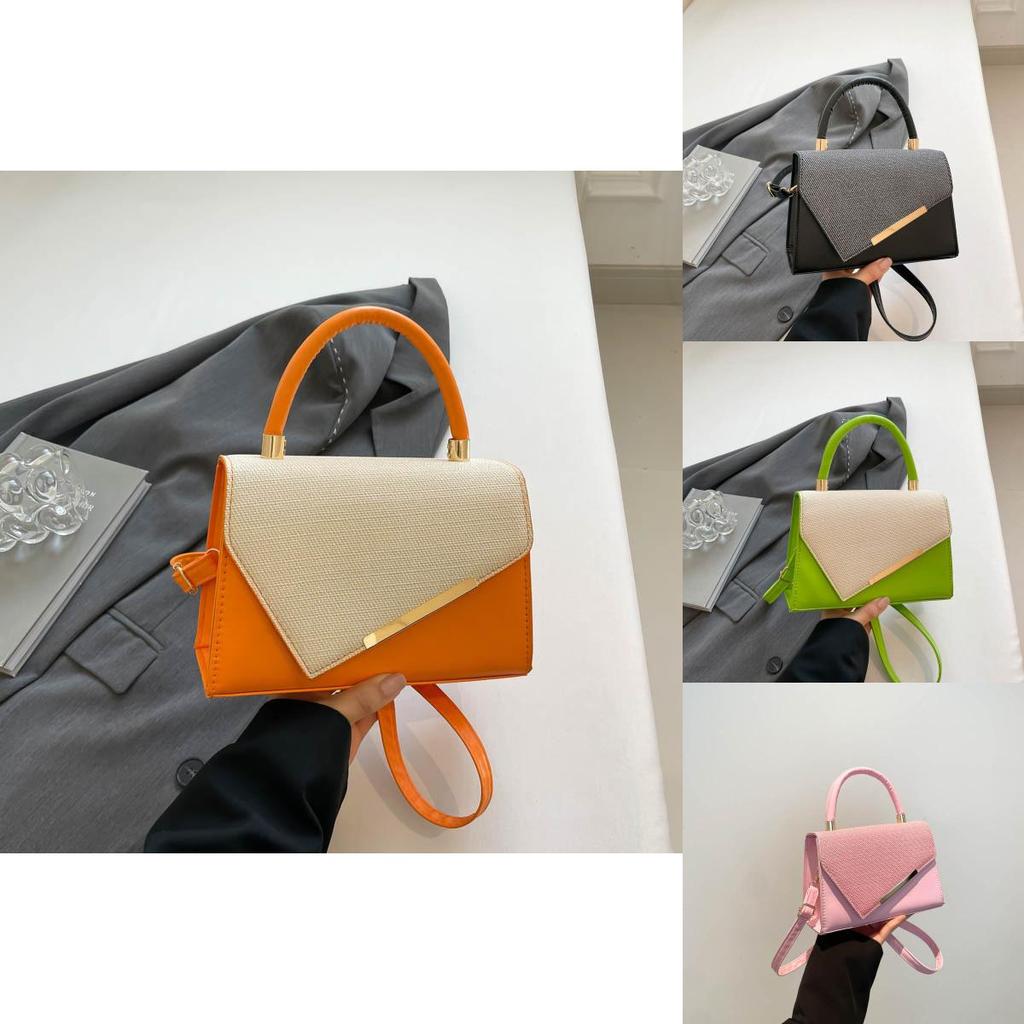 Summer Unique Design Small Handbag Pu Patching Street Style For Casual