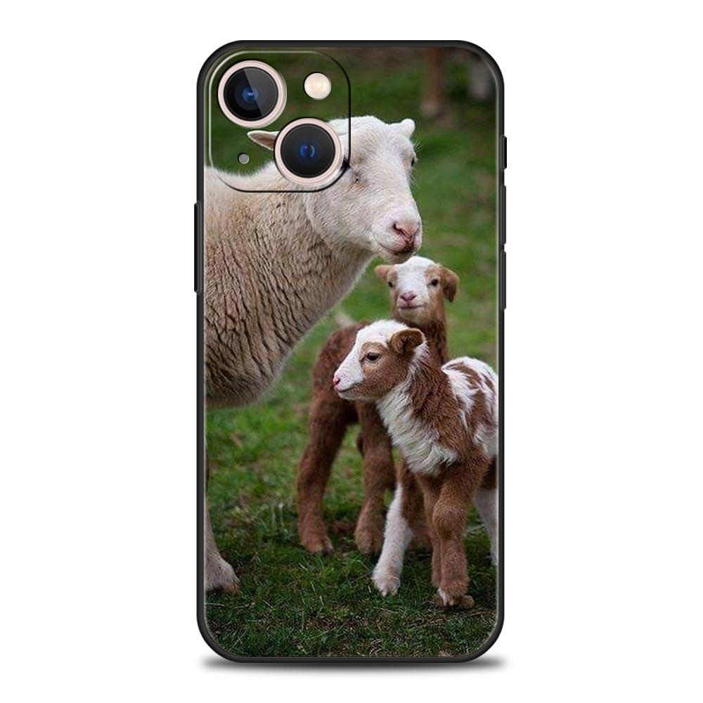 

Cartoon Cute Goat Phone Case For iPhone 16e 15 14 13 12 11 Pro Max XS X XR SE 7 8 Plus Shell iPhone 16 Soft TPU Cover iPhone 7 8 SE