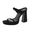 New summer temperament with skirt high-heeled sandals women wear open-toed thick-soled thick-heeled waterproof table sandals