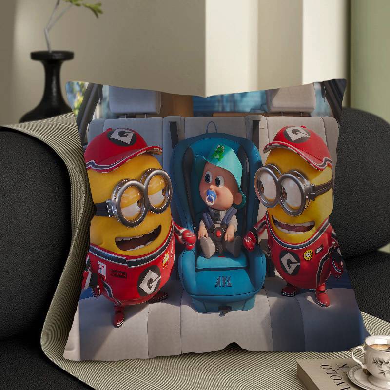 M-Minions-S Personalized Pillow Cover Kids Bedroom Wild Party Decor Pillowcase Kid Birthday Shower Gift