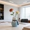 1/2Pcs Ceramic Cat Flower Vase Modern Kitten Flower Pen Holder Container Home Office Table Centerpiece Decorative Floral Plants Vase