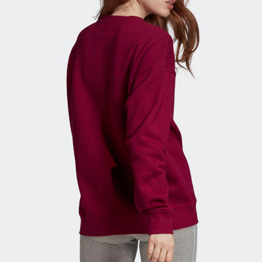 Adidas Originals BLUZA TRF Sweatshirts Women's Red Crew Neck Moderate Regular GD2437