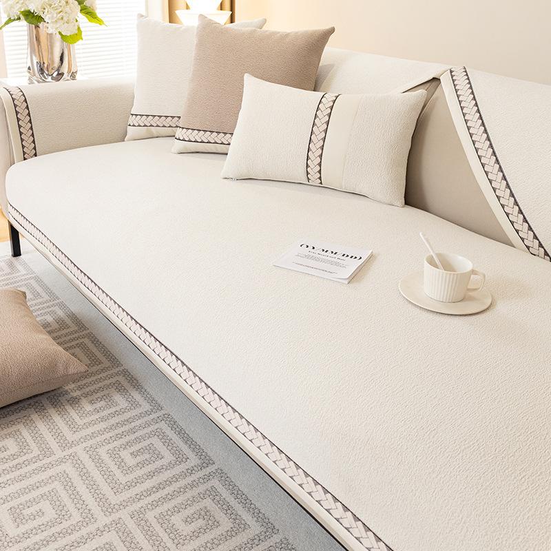 Affordable Luxury Style Four Seasons Universal Sofa Cushion Simple Modern Non-Slip Living Room Fabric Craft Sofa Seat Cushions Cover Cloth Cover Cover